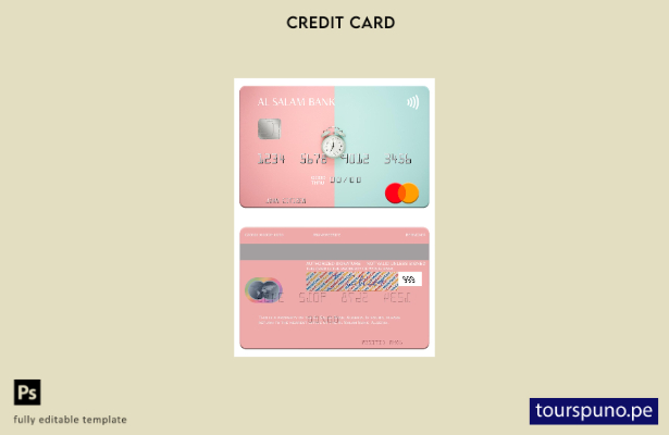 lista para imprimir plantilla de tarjeta mastercard de Argelia Al Salam Bank